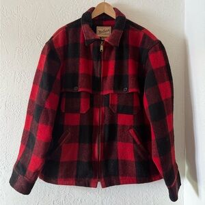 Vintage 90s Woolrich Buffalo Check Jacket in Red Black XL